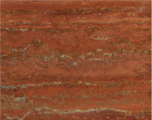 Travertine Red — natural stone slab for custom countertops and tables
