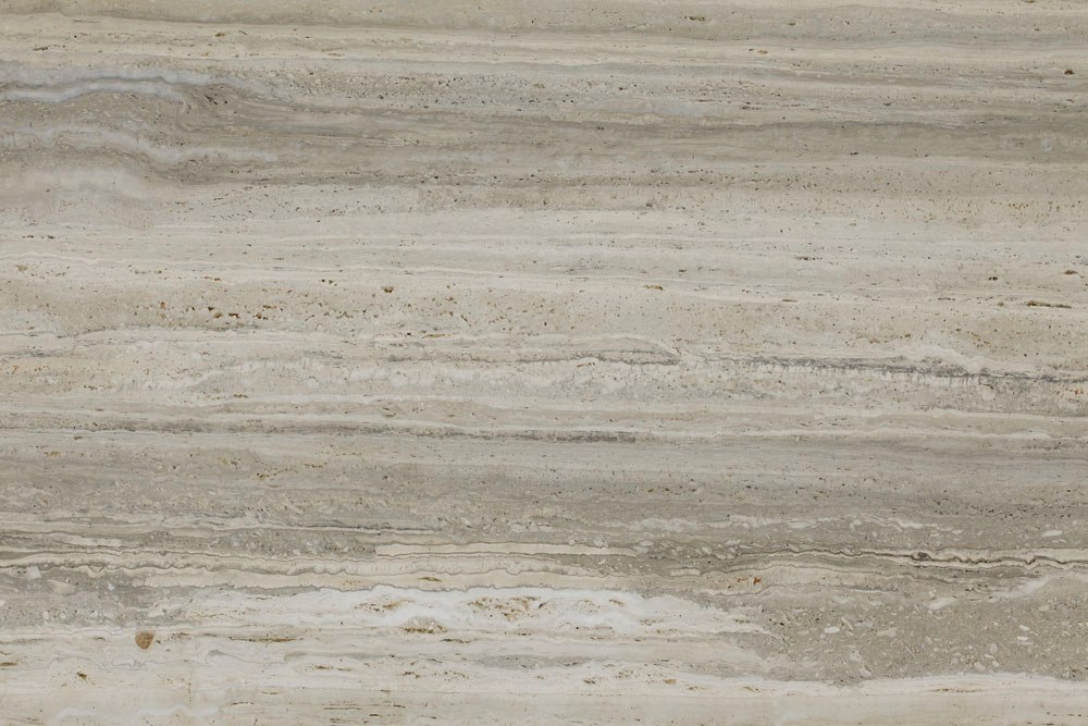 Travertine Silver — natural stone slab for custom countertops and tables